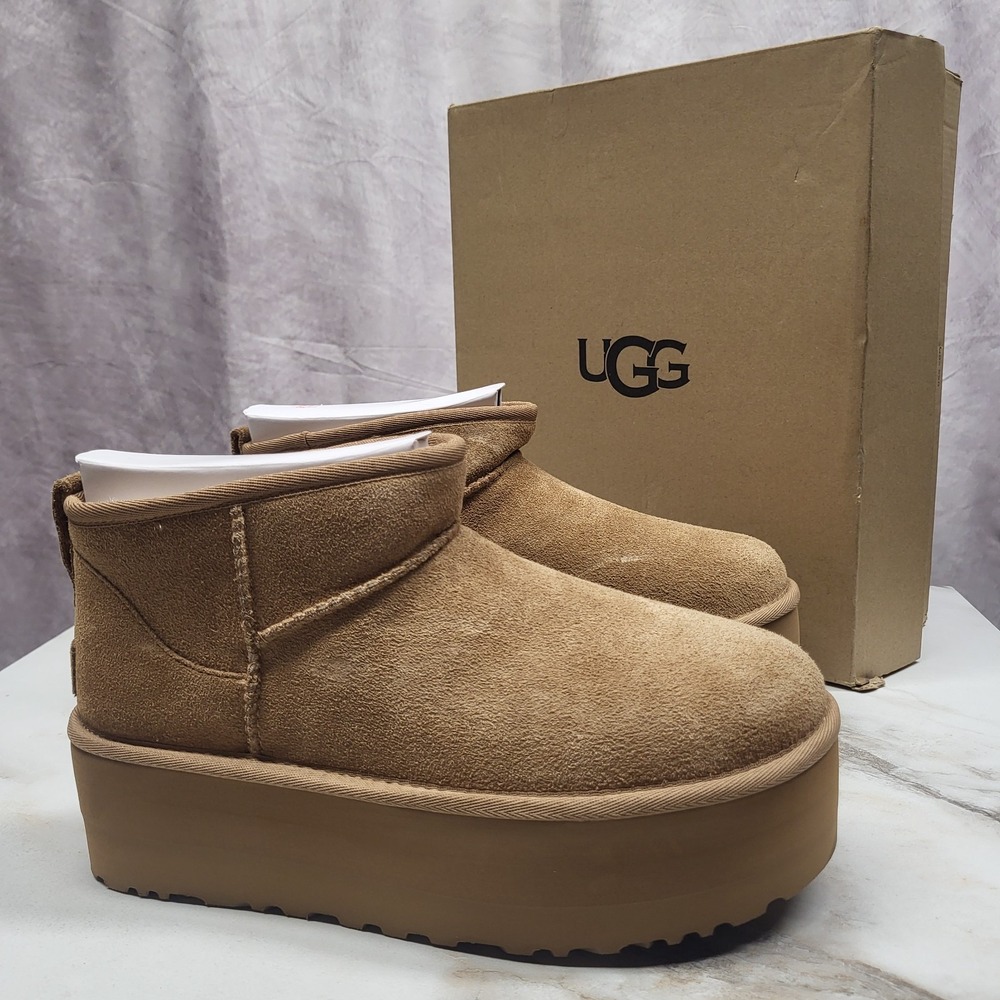 Ugg Classic Ultra Mini Platform Boots Size 9 Women's Tan